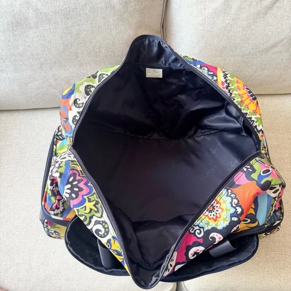 Vera Bradley Rolling Duffle Travel Bag Multicolor Floral - Picture 15 of 16